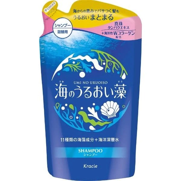 Kracie Umino Uruoisou Moisturizing Care Shampoo -400ml - Refill - Harajuku Culture Japan - Japanease Products Store Beauty and Stationery