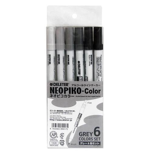 Deleter Neopiko Color - Gray Set 6 - Harajuku Culture Japan - Japanease Products Store Beauty and Stationery